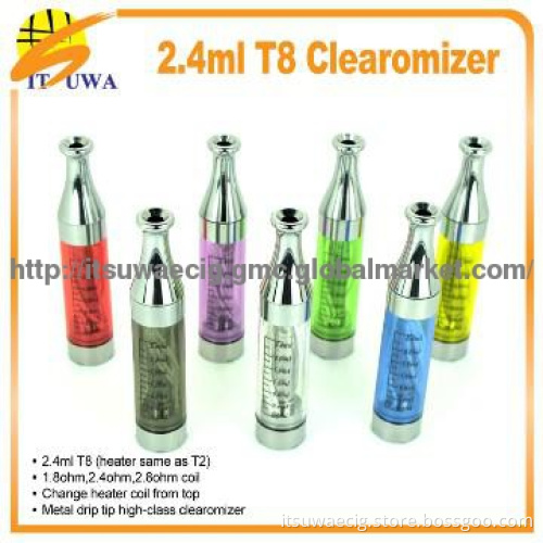 most popular e cigarette tank high quallity t8